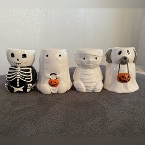 Pottery Barn Assorted Halloween Mug Collection Set of 4